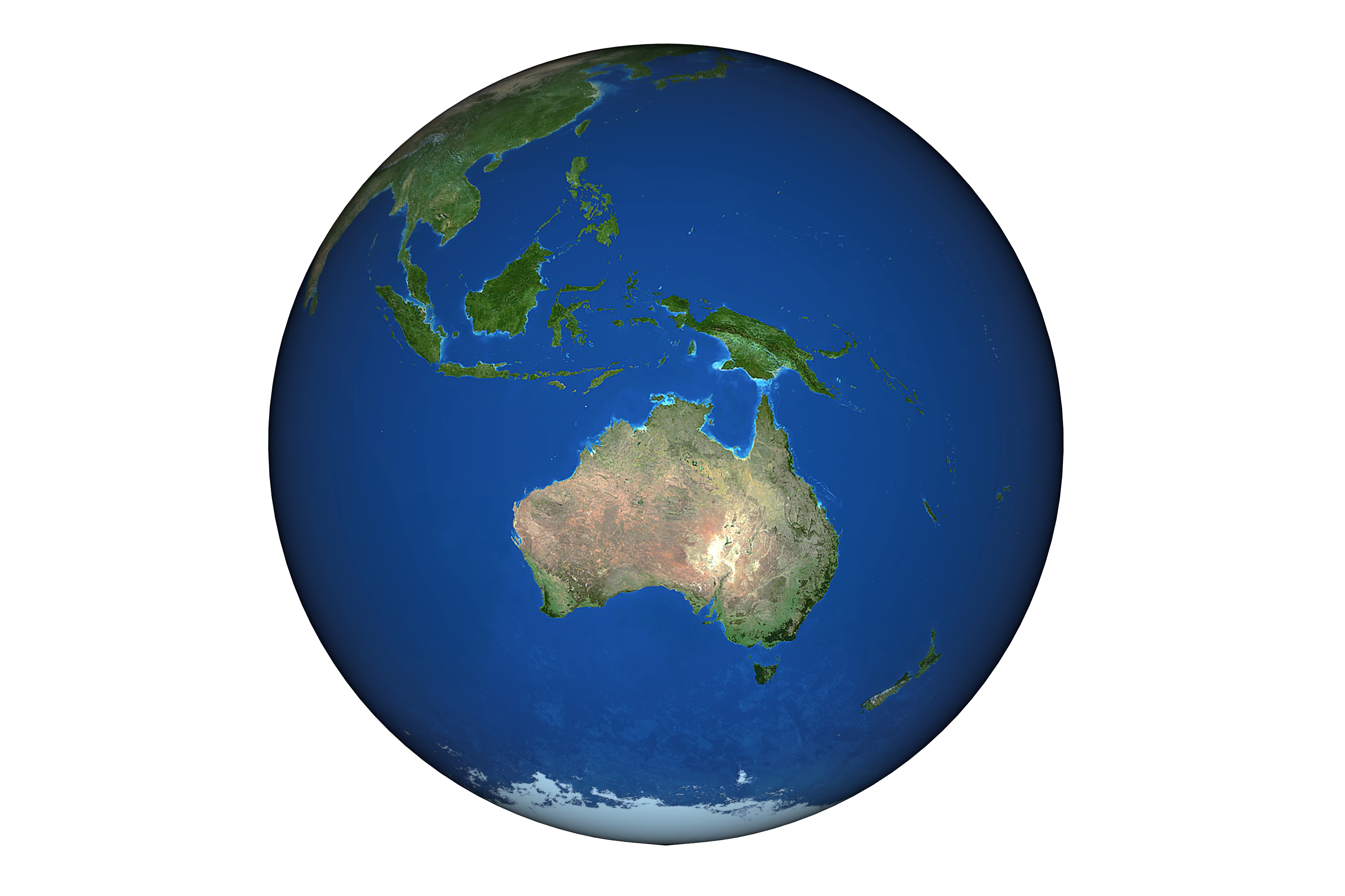 австралия на глобусе